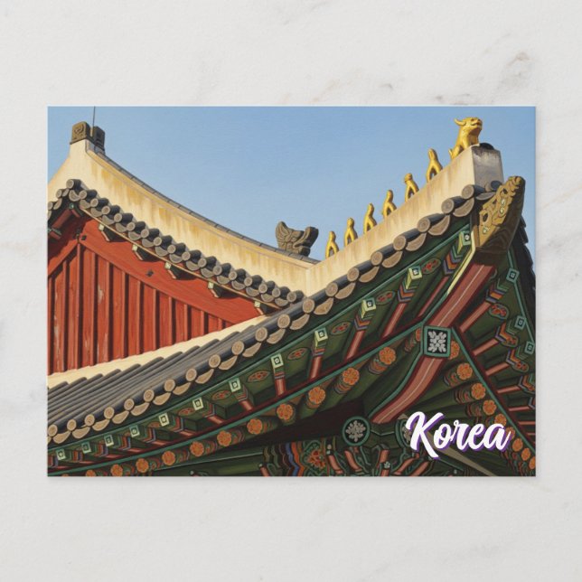 Roof of Palace Seoul South Korea Postcard (Front)