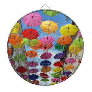 Roof of umbrellas dartboard