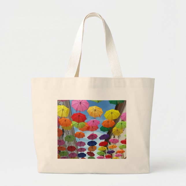 Roof of umbrellas large tote bag (Front)