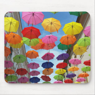 Roof of umbrellas mouse pad