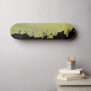 Roof shadows. skateboard