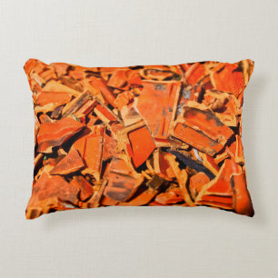 Roof tiles brick red roof panels decorative cushion