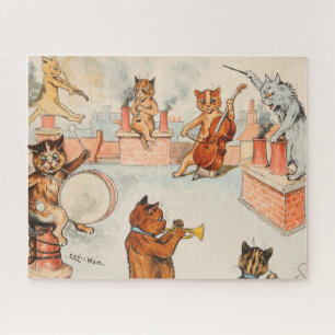 Roof Top Band by Louis Wain Jigsaw Puzzle