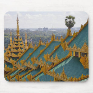 Roof tops of Shwedagon Pagoda, Yangon, Myanmar Mouse Pad