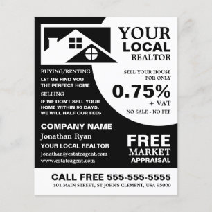 Roof Tops, Realtor, Estate Agent Advertising Flyer