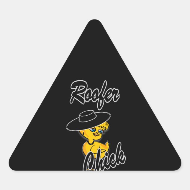 Roofer Chick #4 Triangle Sticker (Front)