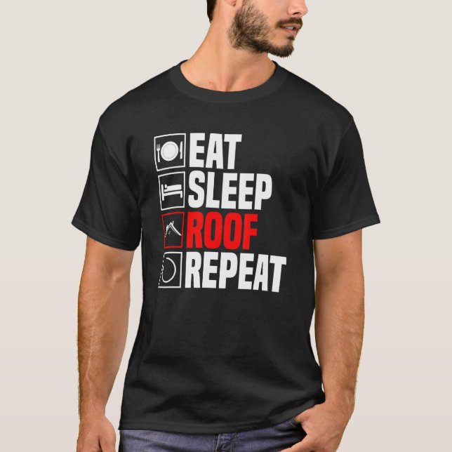 Roofer Craft Roof Roofing Profession T-Shirt (Front)