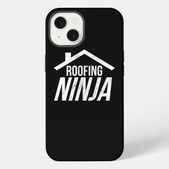 Roofer Design Funny Ninja Roofing Work Profession  iPhone Case (Back)