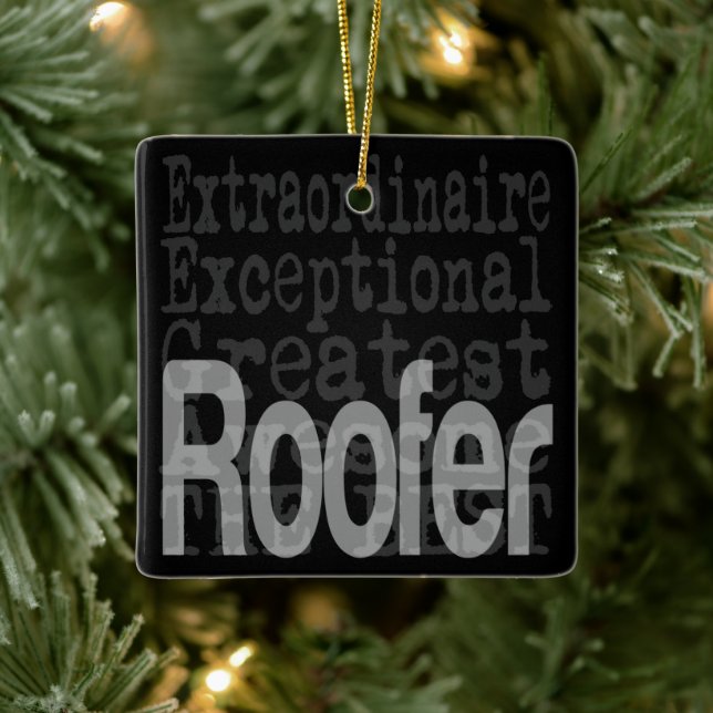 Roofer Extraordinaire Ceramic Ornament (Tree)
