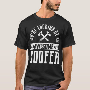 Roofer Gift Men Mechanic Contractor Premium _1  T-Shirt