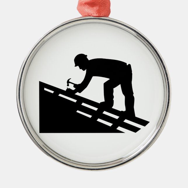 Roofer Metal Tree Decoration (Front)