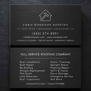 Roofer Metallic Business Card