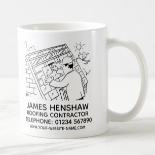 Roofer or Roofing Contractor Promotional Coffee Mug
