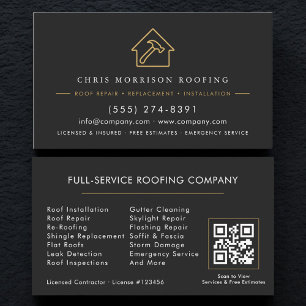 Roofer QR Code Business Card