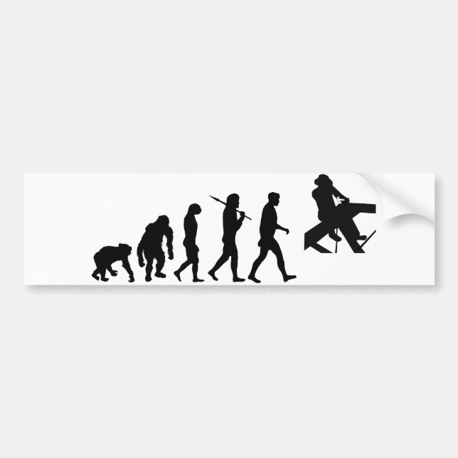 Roofer Roof layer and Roof Carpenter evolution Bumper Sticker (Front)