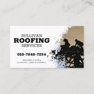 Roofer Roofing Construction Contractor  Business Card