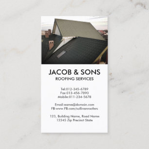 Roofer Roofing Construction Contractor  Business Card