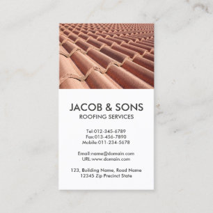 Roofer Roofing Construction Contractor  Business Card
