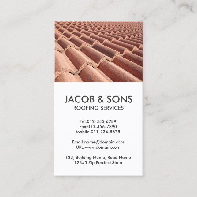 Roofer Roofing Construction Contractor  Business Card (Front)