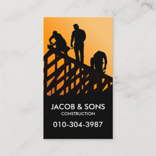 Roofer Roofing Contruction Contractor Business Card