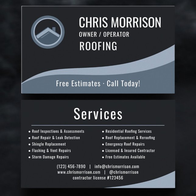 Roofer Roofing Professional Business Card (Creator Uploaded)