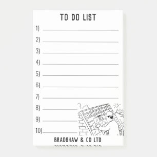 Roofer Roofing Repairs to PersonaliSe Post-it Notes