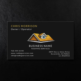 Roofer Roofing Services Business Card