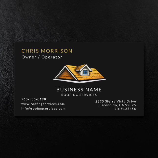 Roofer Roofing Services Business Card (Creator Uploaded)