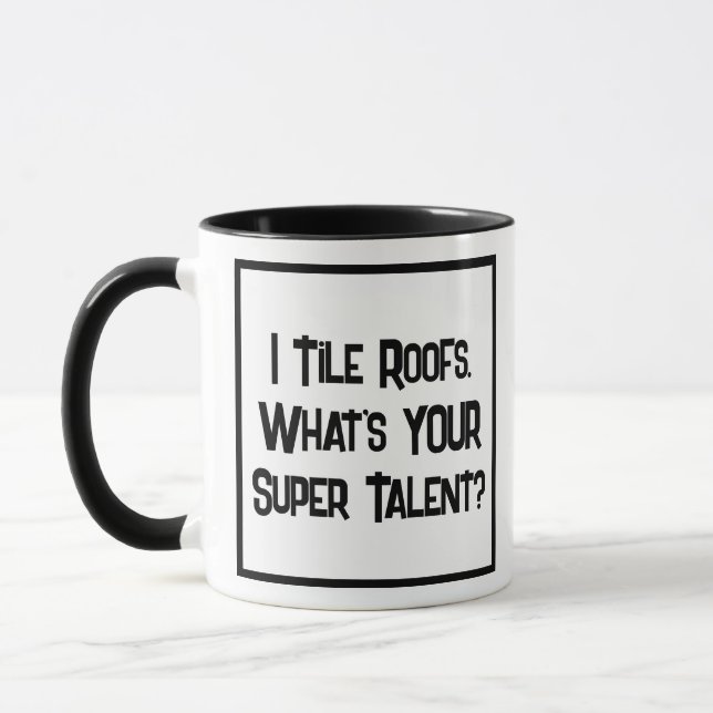 Roofer Super Talent. Two Tone Coffee Mug (Left)