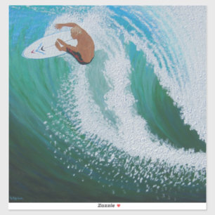Roofer surfer ocean waves
