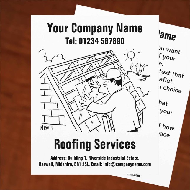 Roofers and Roofing Services Cartoon Design Flyer (Creator Uploaded)