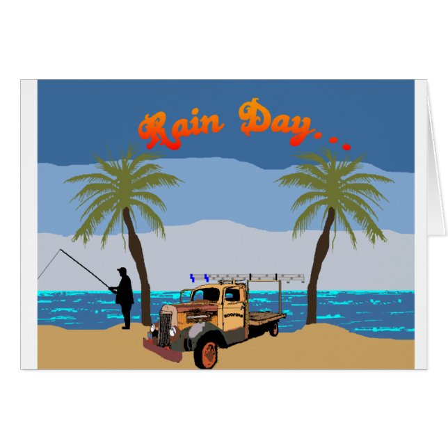Roofers Rain Day Card (Front Horizontal)