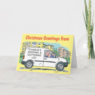 Roofing and Guttering Business Name on Van Card