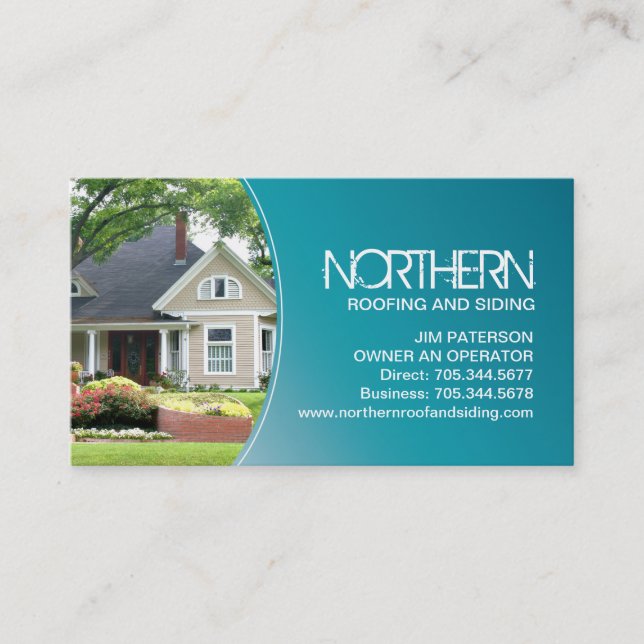 Roofing and Siding Business Card (Front)