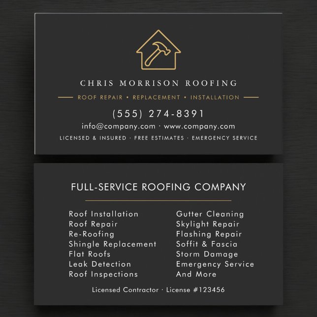 Roofing Business Card (Creator Uploaded)