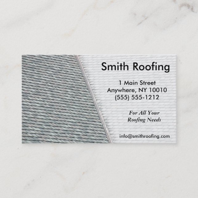 Roofing Company Business Card (Front)