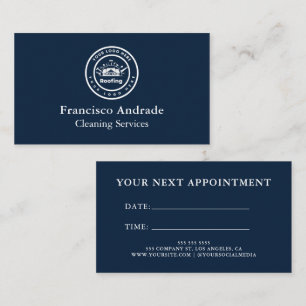 Roofing Company Custom Logo Services Appointment Card