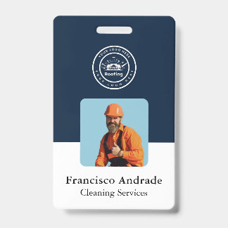 Roofing Company | Custom Logo Services ID Badge