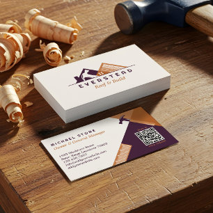 Roofing Construction Home Improvement Tools Logo Business Card