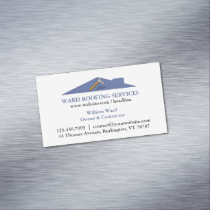 Roofing Construction Magnetic Business Card