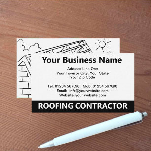Roofing Contractor Cartoon Business Card