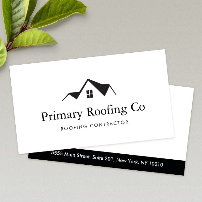 Roofing Contractor House Repair Real Estate Business Card (Creator Uploaded)