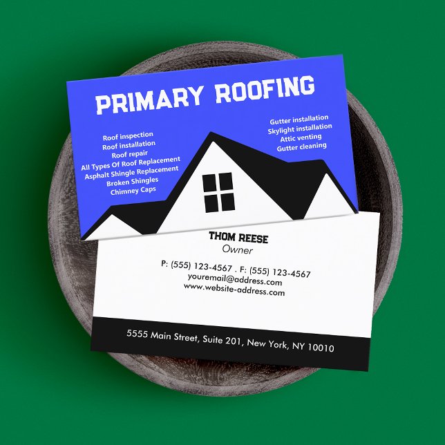 Roofing Contractor |  Roofer Business Card (Creator Uploaded)