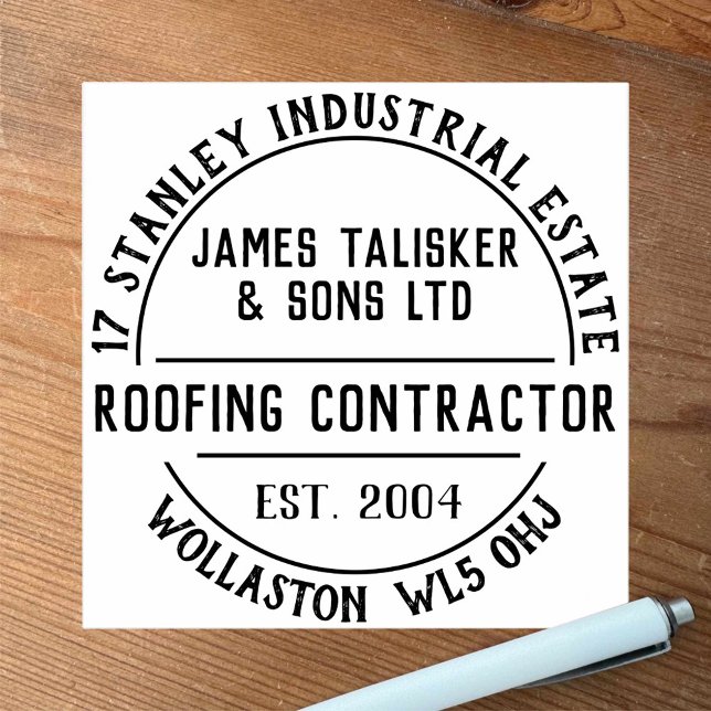Roofing Contractor Rubber Stamp (Creator Uploaded)