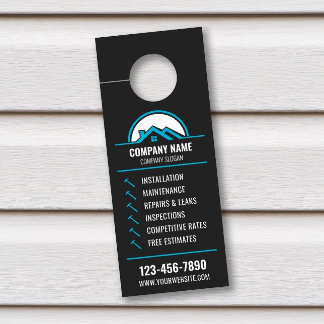 Roofing Door Hanger, Roof Repair Door Hanger (Creator Uploaded)