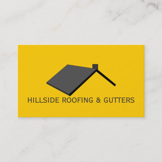 Roofing Gutters Construction Business Card (Front)