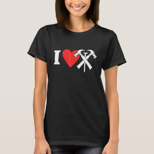 Roofing Love Roof Blankets Heart I Love Roofing 3 T-Shirt