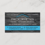 Roofing Professional Business Card Blue