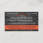 Roofing Professional Business Card Orange