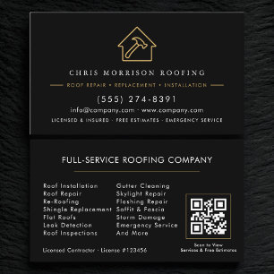 Roofing QR Code Business Card